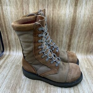Corcoran Field Boots Men's 7.5 D Sage Green Canvas Steel Toe 87546FR Vibram